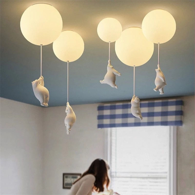 Moderne Bären-Deckenleuchten LED-Cartoon-Lampe