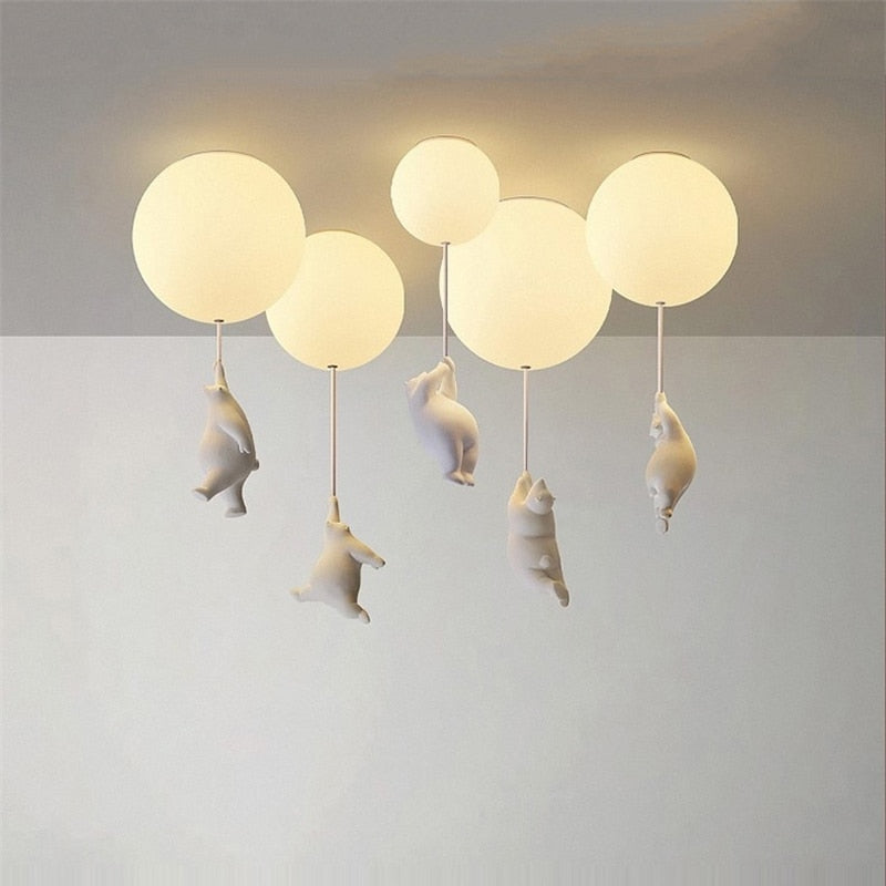 Moderne Bären-Deckenleuchten LED-Cartoon-Lampe