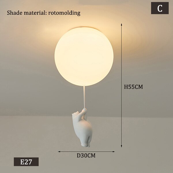 Moderne Bären-Deckenleuchten LED-Cartoon-Lampe