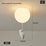 Moderne Bären-Deckenleuchten LED-Cartoon-Lampe
