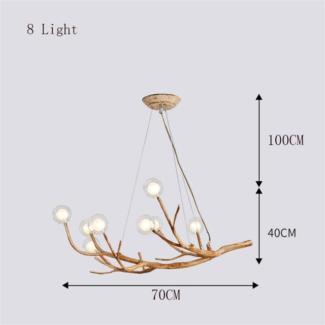 Moderne Baum-Zweig-Glasblasen-Lampe