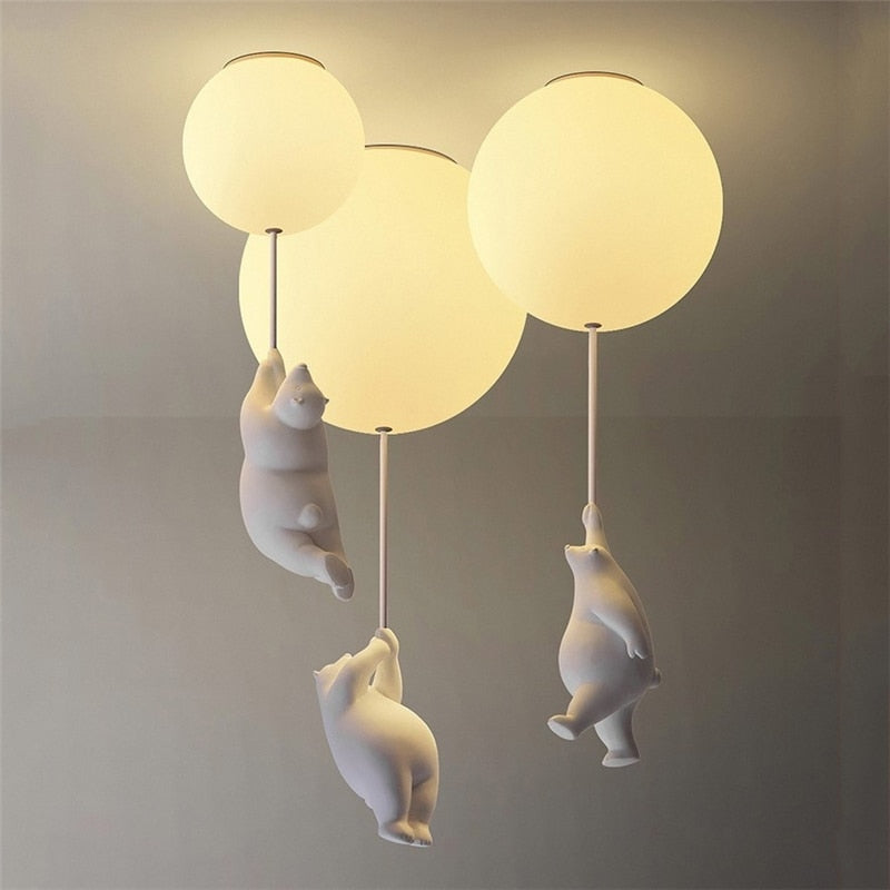 Moderne Bären-Deckenleuchten LED-Cartoon-Lampe