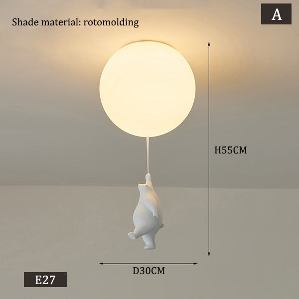 Moderne Bären-Deckenleuchten LED-Cartoon-Lampe