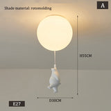 Moderne Bären-Deckenleuchten LED-Cartoon-Lampe