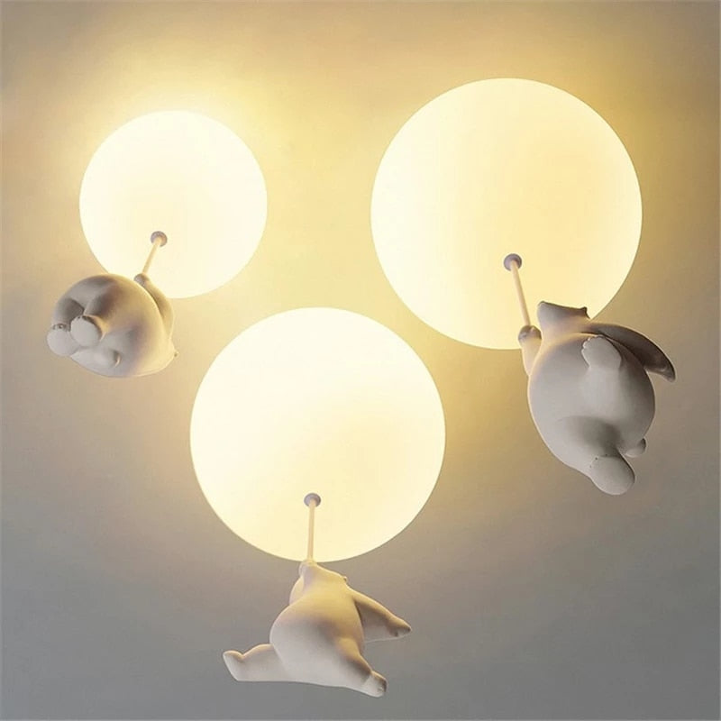 Moderne Bären-Deckenleuchten LED-Cartoon-Lampe