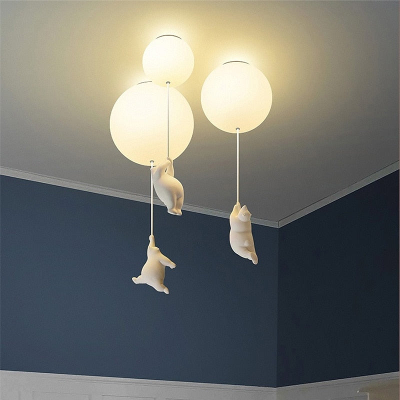 Moderne Bären-Deckenleuchten LED-Cartoon-Lampe