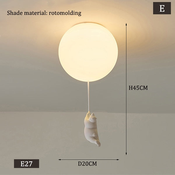 Moderne Bären-Deckenleuchten LED-Cartoon-Lampe