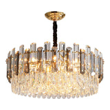 Moderne Kristallluxus-Kronleuchter-goldene Lampe