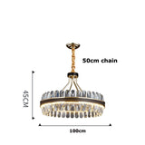 Postmodern Lighting Round Oval LED Chandelier