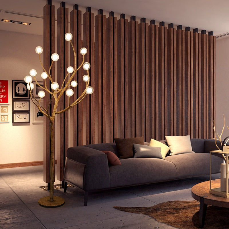 Moderne Baum-Zweig-Glasblasen-Lampe