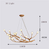 Moderne Baum-Zweig-Glasblasen-Lampe
