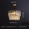 Moderne Kristallluxus-Kronleuchter-goldene Lampe