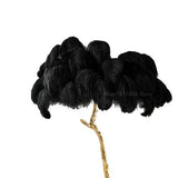 Lámpara de pie de plumas de avestruz