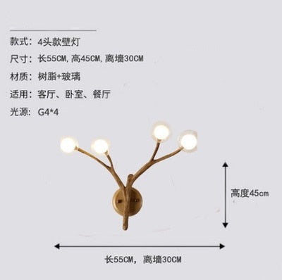 Moderne Baum-Zweig-Glasblasen-Lampe